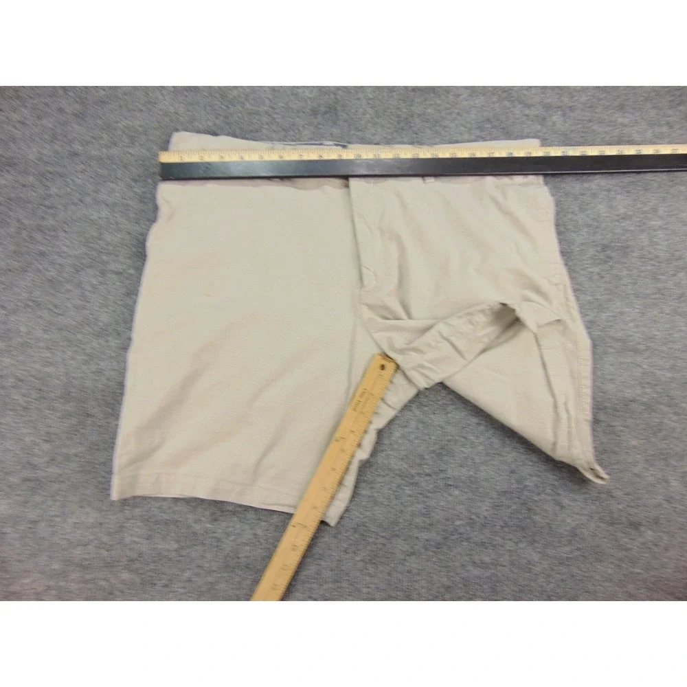 Banana Republic Aiden Club Short Mens 38 Tan Micro Check Preppy Summer Casual